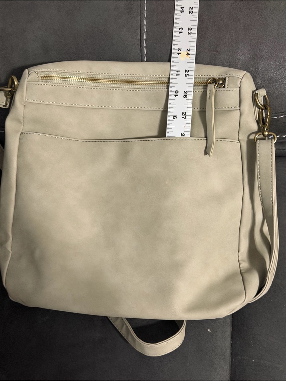 Wallflower Perforated Crossbody Purse Sage Green Faux Leather Shoulder Bag - Picture 5 of 8
